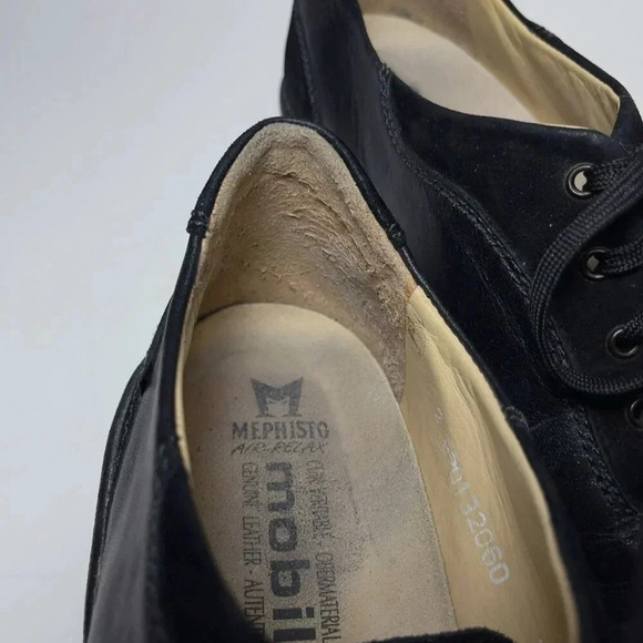 Mephisto Womens 10  Mobils Leather Lace Up Comfort Trainers Shoes - Picture 11 of 16